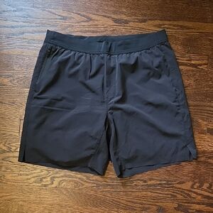 Ten Thousand Black Athletic Shorts. Lined.